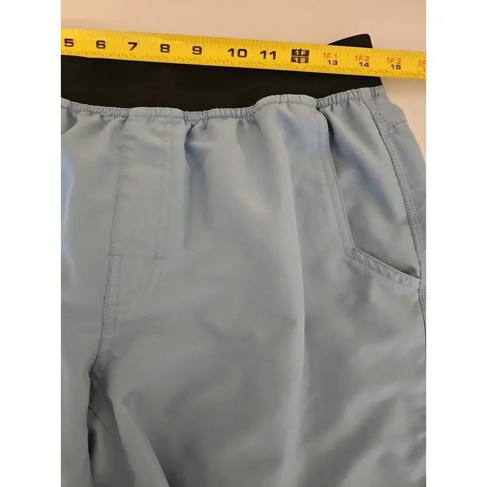 Prana Men's Swim Trunks‎ Elastic Waistband Shorts Size M Blue
